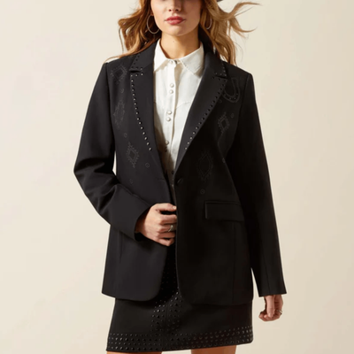Ariat Womens After Party Western Stud Blazer Black