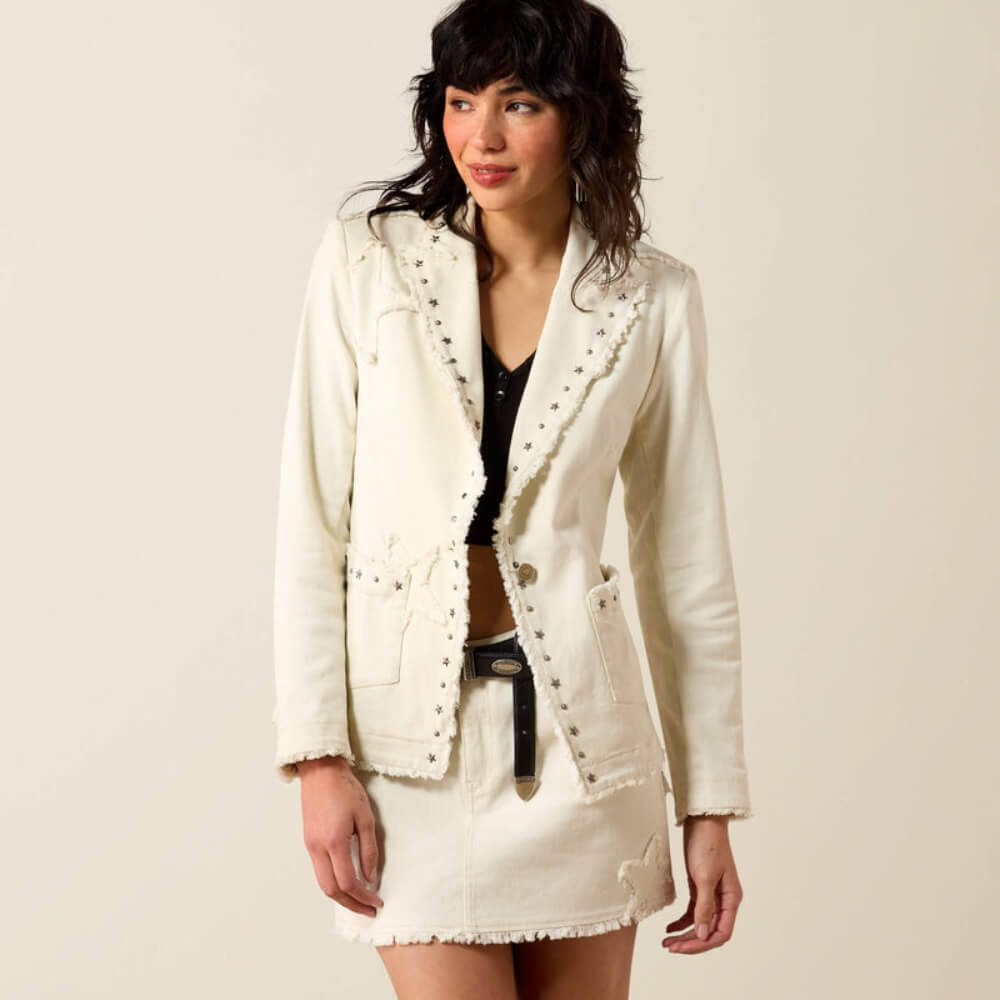 Ariat Womens Americana Blazer Antique White - 10079554