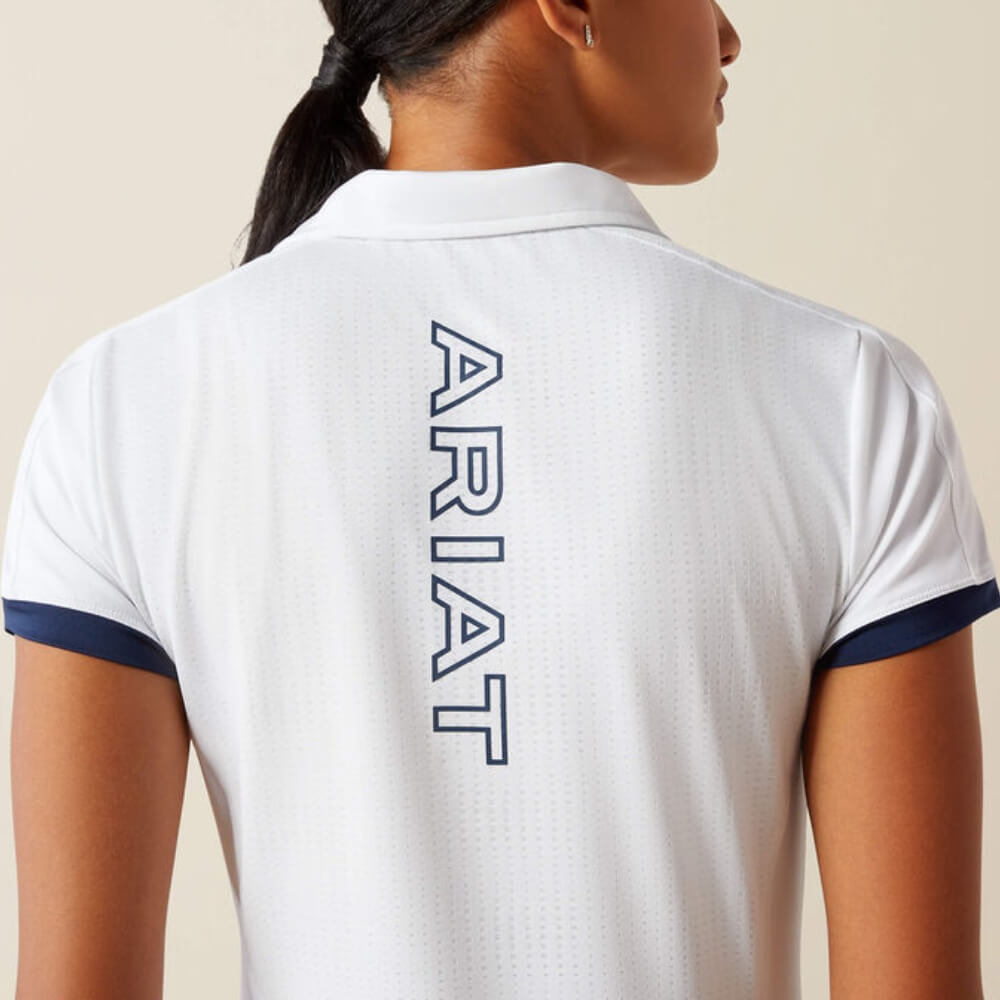 Ariat Womens Bandera Team White Polo Shirt