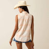Ariat Womens Billie Jean Shirt Orange Chiffon Plaid - 10073463
