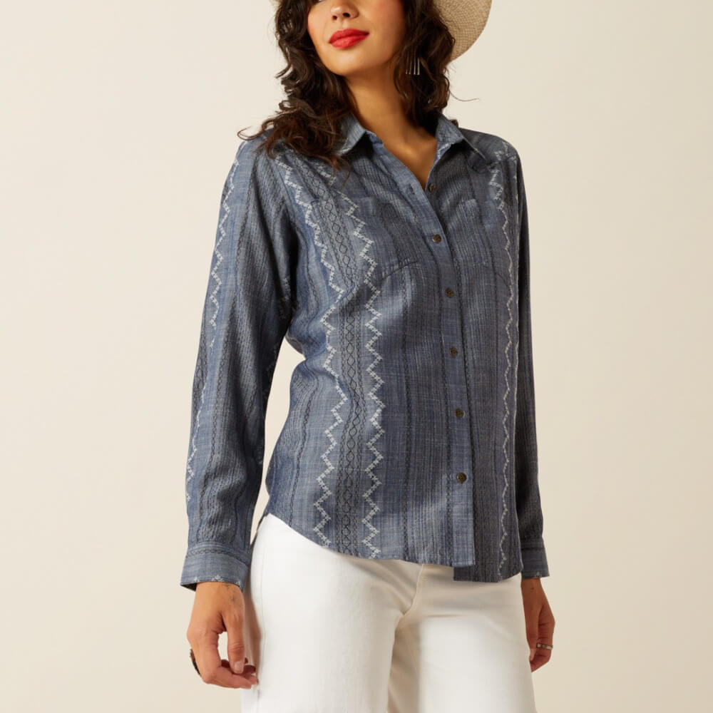 Ariat Womens Blue Billie Jean Shirt