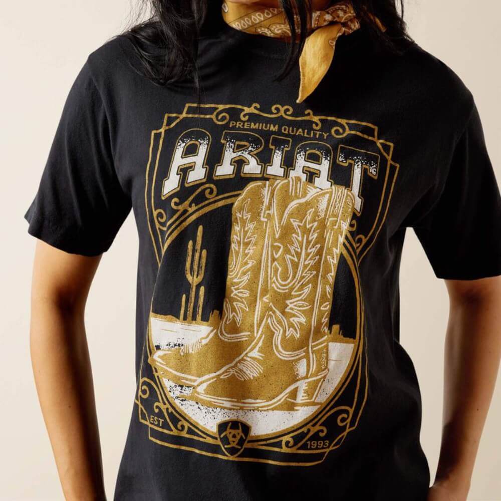Ariat Womens Boot Cloche T-Shirt Black
