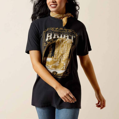 Ariat Womens Boot Cloche T-Shirt Black