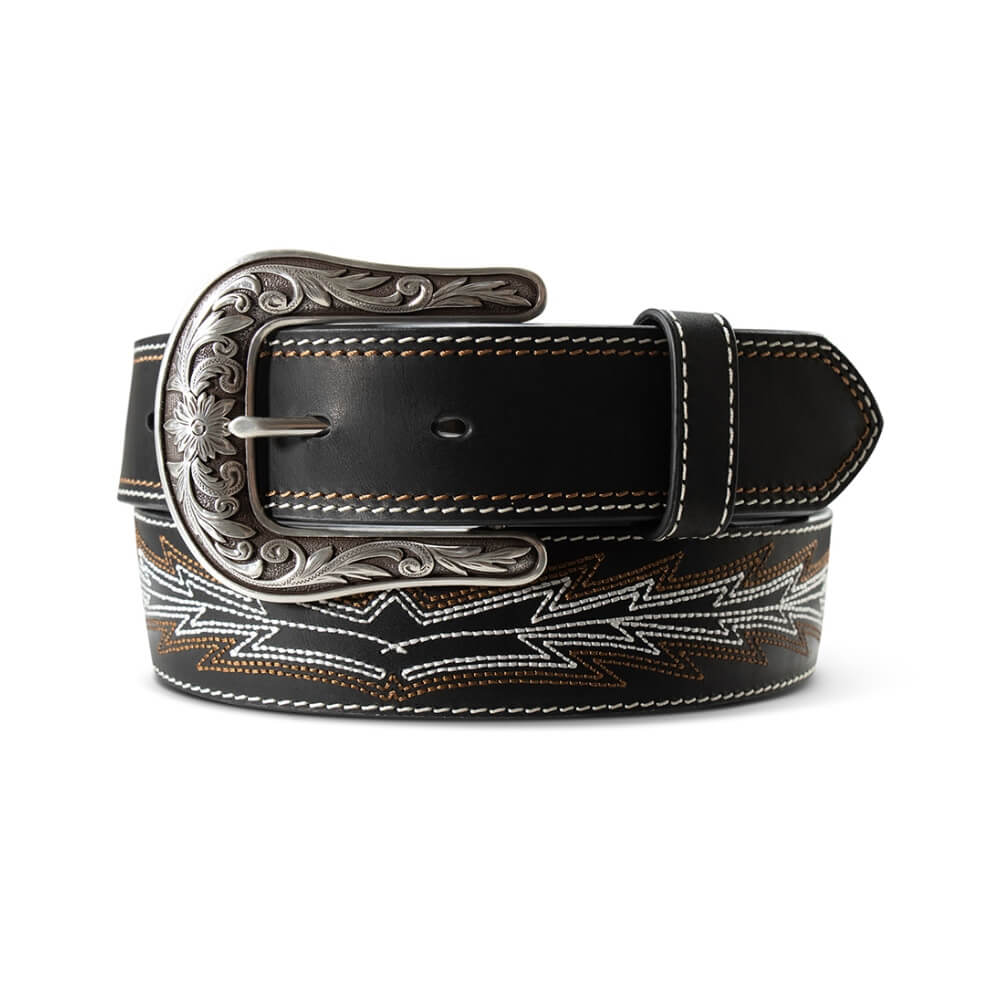 Ariat Womens Bootstitch Leather Belt Black - A1568001