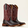 Ariat Womens County Lane Wide Square Toe Western Boots Chocolate/Deep Red - 10074375