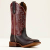 Ariat Womens County Lane Wide Square Toe Western Boots Chocolate/Deep Red - 10074375