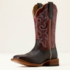 Ariat Womens County Lane Wide Square Toe Western Boots Chocolate/Deep Red - 10074375