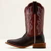 Ariat Womens County Lane Wide Square Toe Western Boots Chocolate/Deep Red - 10074375