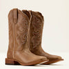 Ariat Womens County Lane Wide Square Toe Western Boots Natural Tan - 10074374