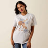 Ariat Womens Cowboy Rose T-Shirt Steel Heather - 10073556