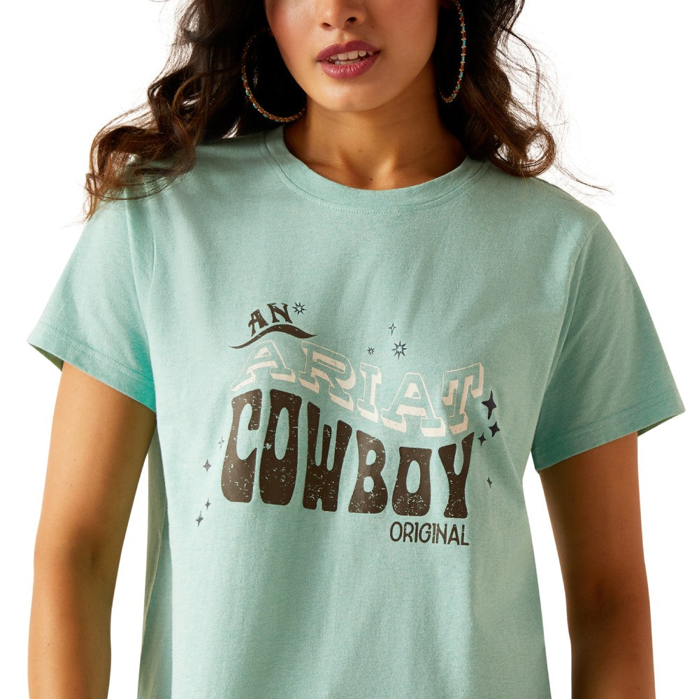 Ariat Womens Cowboy Teal T-Shirt