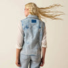 Ariat Womens Cowgirl Vest Denim Acid Wash - 10075608