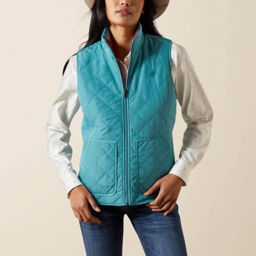 Ariat Womens Dilon 2.0 Reversible Insulated Vest Brittany Blue - 10062817