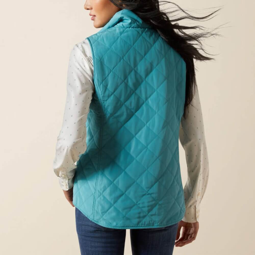 Ariat Womens Dilon 2.0 Reversible Insulated Vest Brittany Blue - 10062817