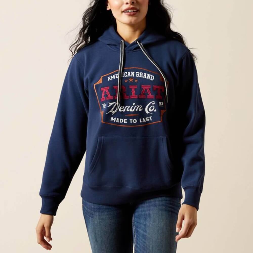 Ariat Womens Emblem Hoodie Dress Blues - 10065959