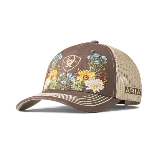Ariat Womens Floral Embroidery Cap | Brown | Shop Now