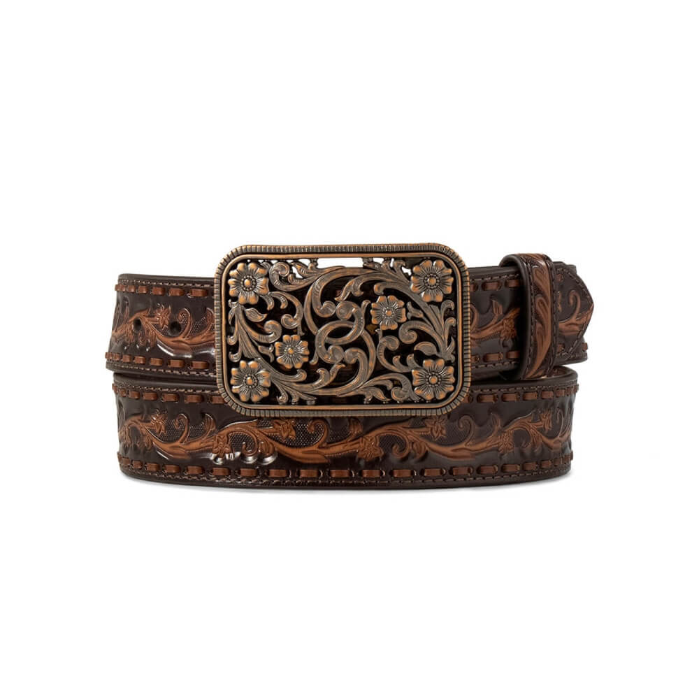 Ariat Womens Genuine Leather Belt Chocolate - A1567147