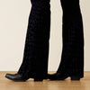 Ariat Womens High Rise Midnight Luxe Slim Trouser Jeans Croc Flock - 10080903