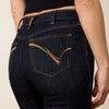 Ariat Womens High Rise Quinn Boot Cut Jeans Rinse - 10080827