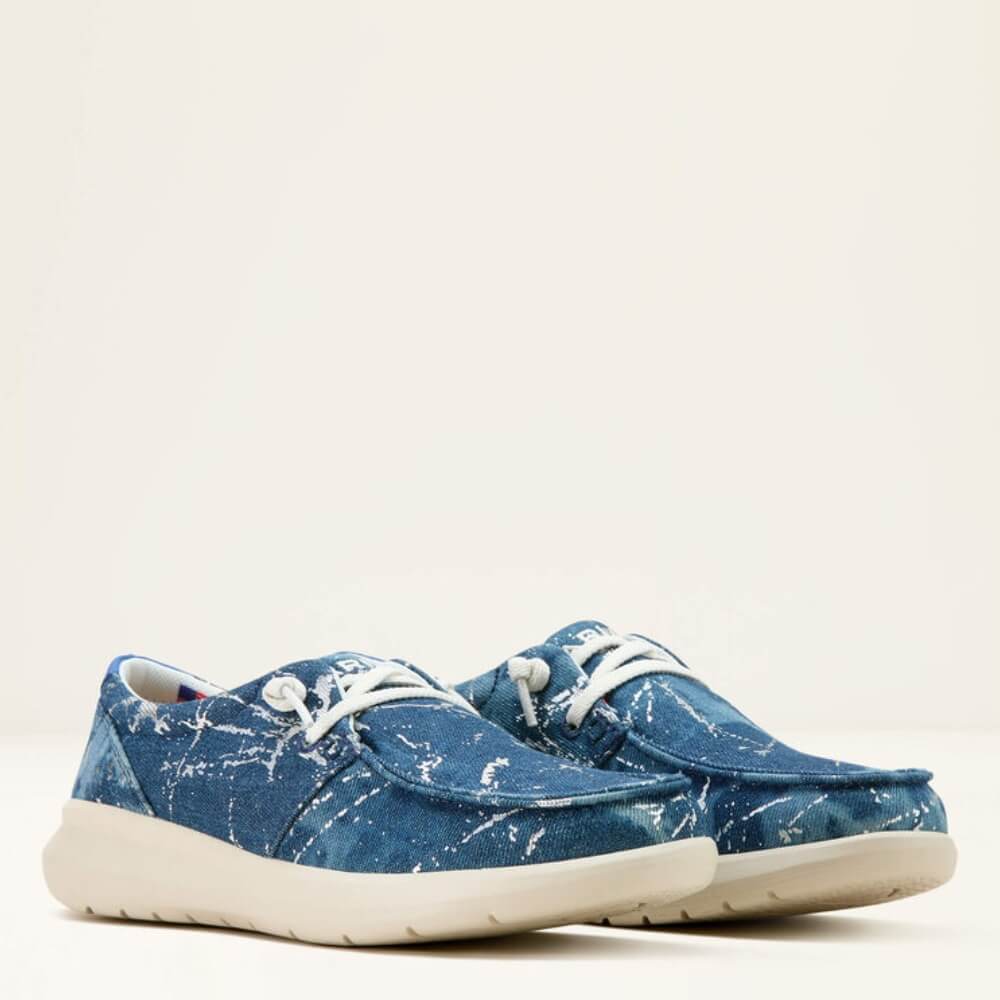 Ariat Womens Hilo Shoes Silver Splatter Denim - 10061342