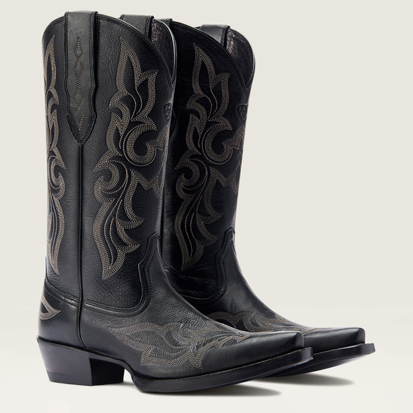 Ariat Womens Jennings Western Boots In Black Deertan