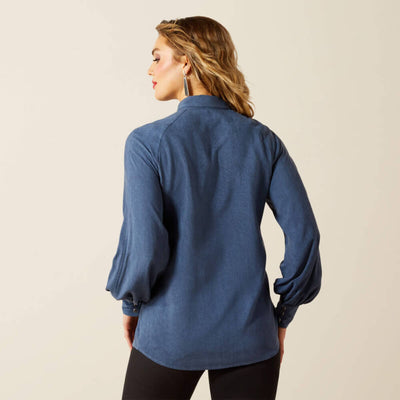 Ariat Womens Juniper Shirt Blouse Dark Denim
