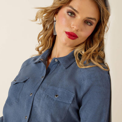 Ariat Womens Juniper Shirt Blouse Dark Denim