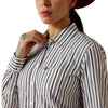 Ariat Womens Kirby Long Sleeve Shirt Black/White Stripe - 10080659