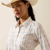 Ariat Womens Kirby Stretch Shirt Sea Salt Dewdrop - 10078847
