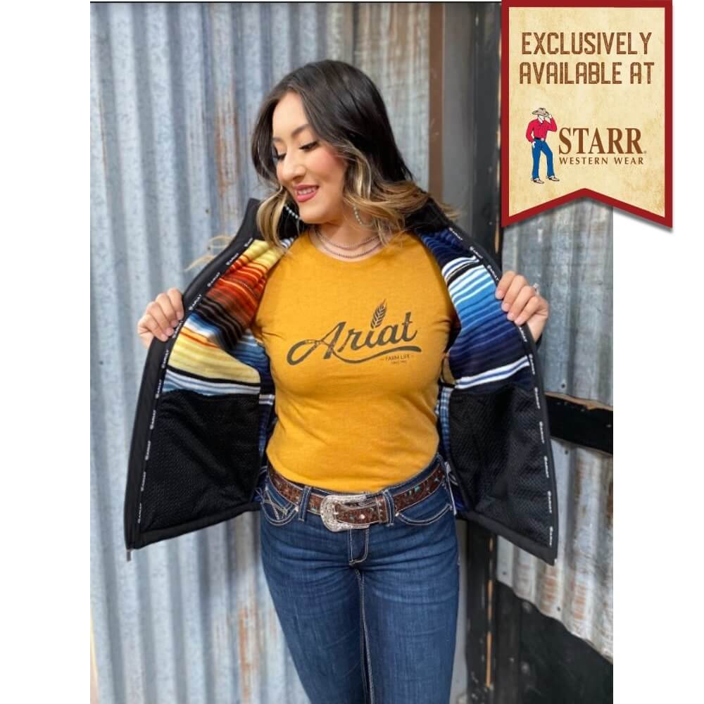 Ariat Womens Classic Team Limited Edition Black Serape Softshell Jacket
