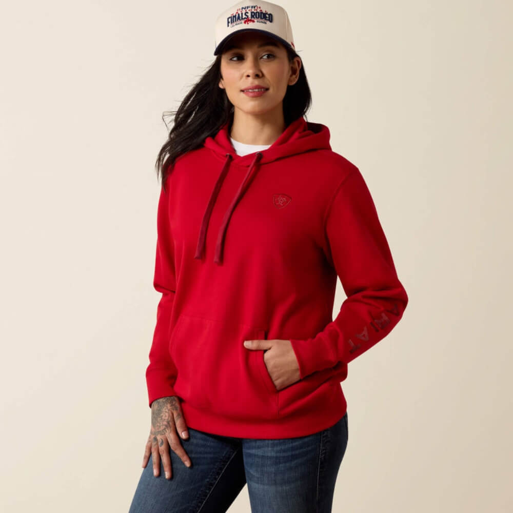 Ariat Womens Logo 2.0 Hoodie Savvy Red - 10080645