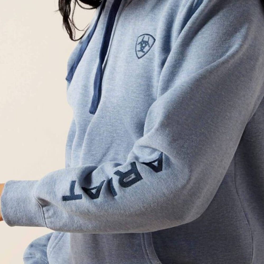 Ariat Womens Logo 2.0 Hoodie Vintage Indigo Heather - 10065828