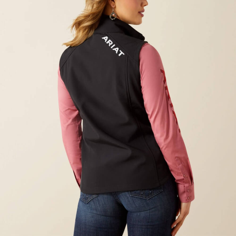 Ariat Womens Logo Softshell Vest Black - 10062786