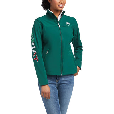 Ariat Womens Mexico Classic Team Softshell Verde Jacket