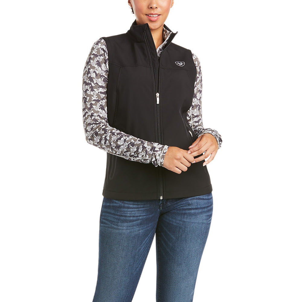 Ariat Womens New Team Black Softshell Vest - 10020762