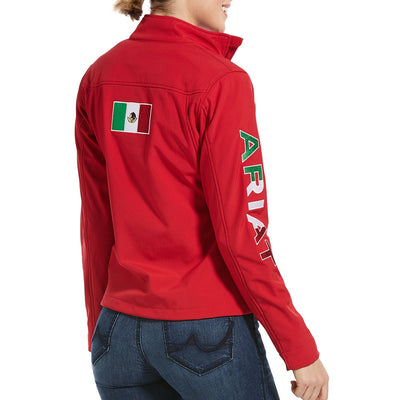 Ariat Womens New Team Mexico Red Softshell Jacket 