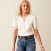Ariat Womens Oakley Snap Blouse Cloud Dancer - 10073538