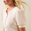 Ariat Womens Oakley Snap Blouse Cloud Dancer - 10073538