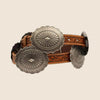 Ariat Womens Oval Floral Silver Conchos Belt - A1530508