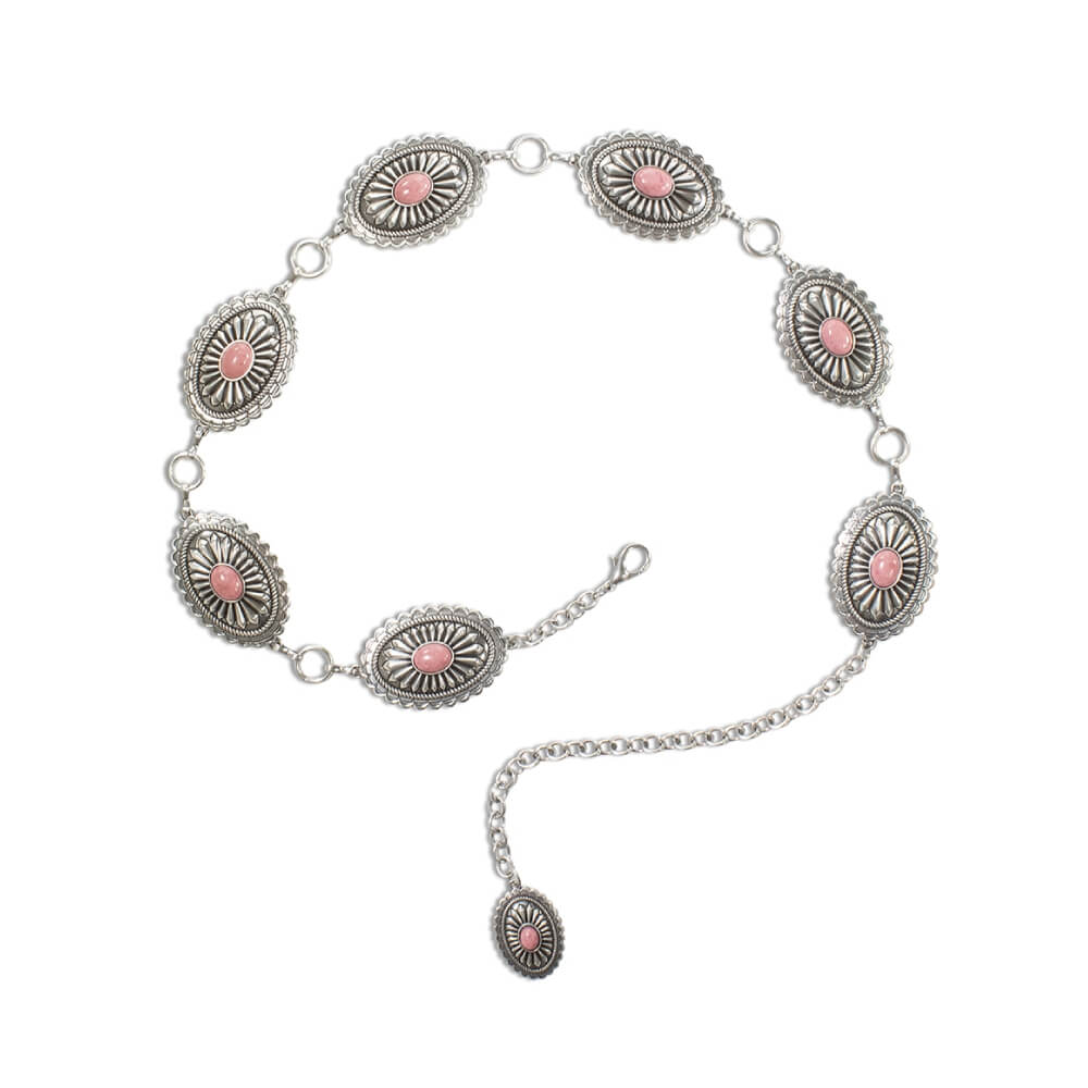 Ariat Womens Oval conchos Belt Pink - A1515830