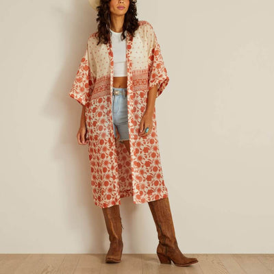 Ariat Womens Paige Duster Senora Border Print - 10060385