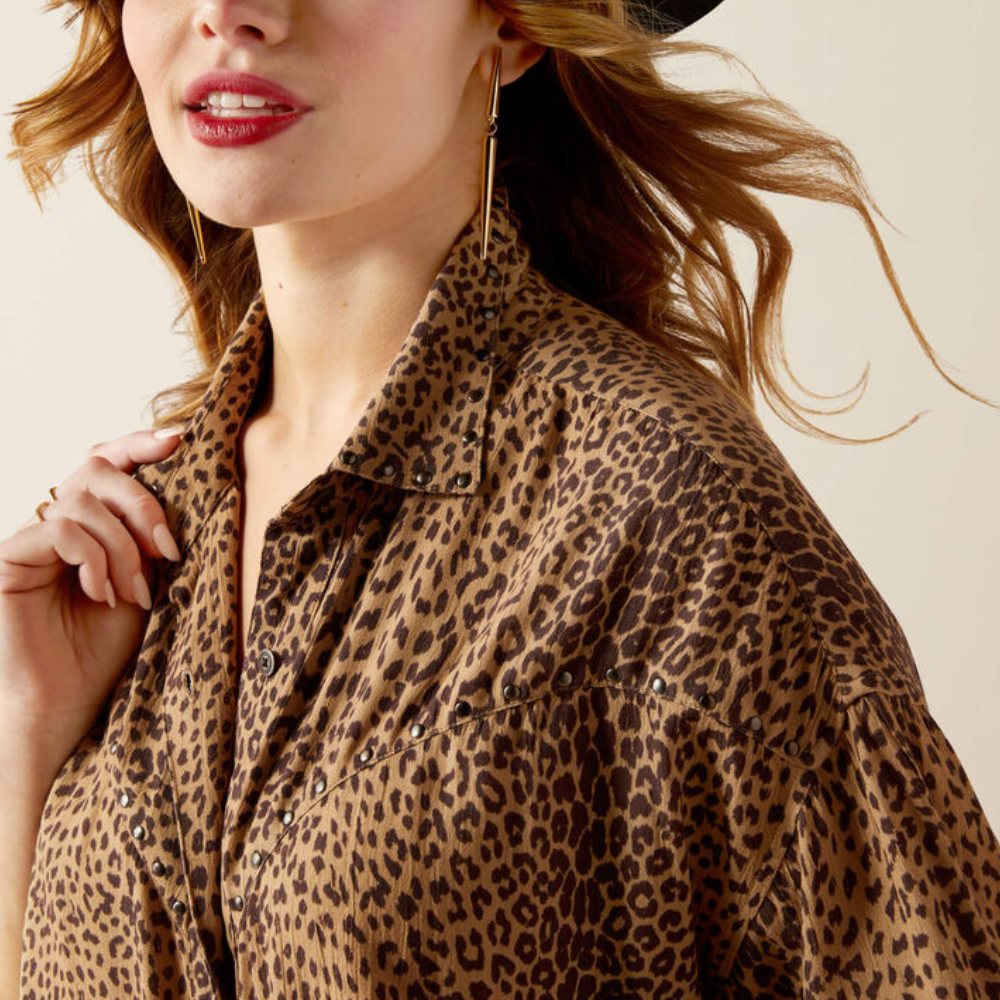 Ariat Womens Relaxed Leopard Shirt