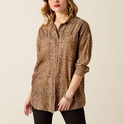 Ariat Womens Relaxed Leopard Shirt