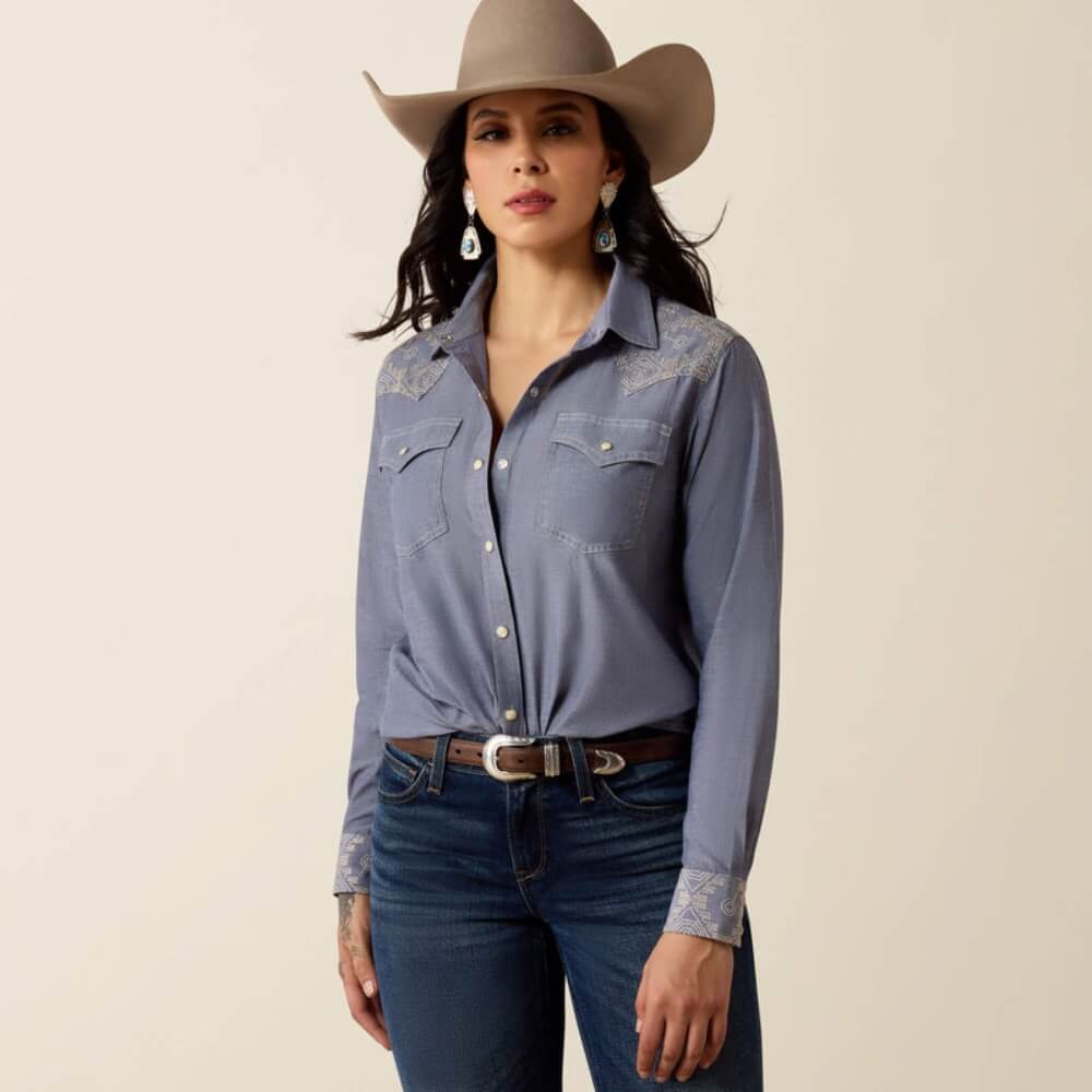 Ariat Womens Riverstone Western Snap Shirt Lisbon Southwest - 10080599