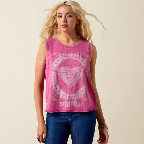 Ariat Womens Rock N Roll Tank Top Rose Sorbet - 10073546