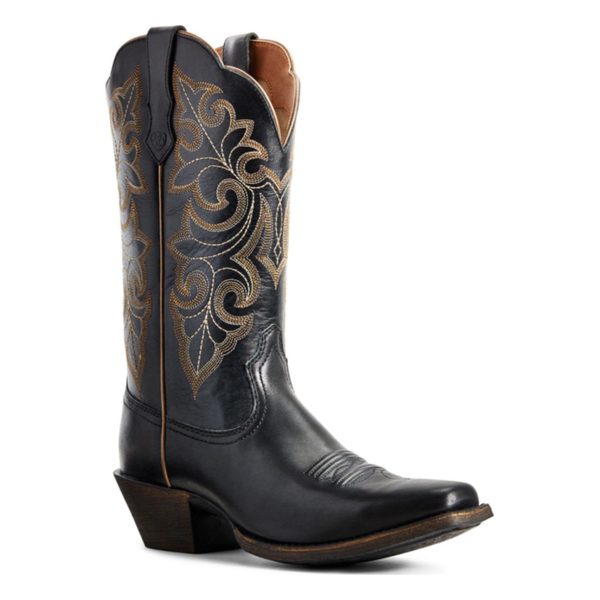 Ariat Womens Round Up Western Boots In Limousine Black