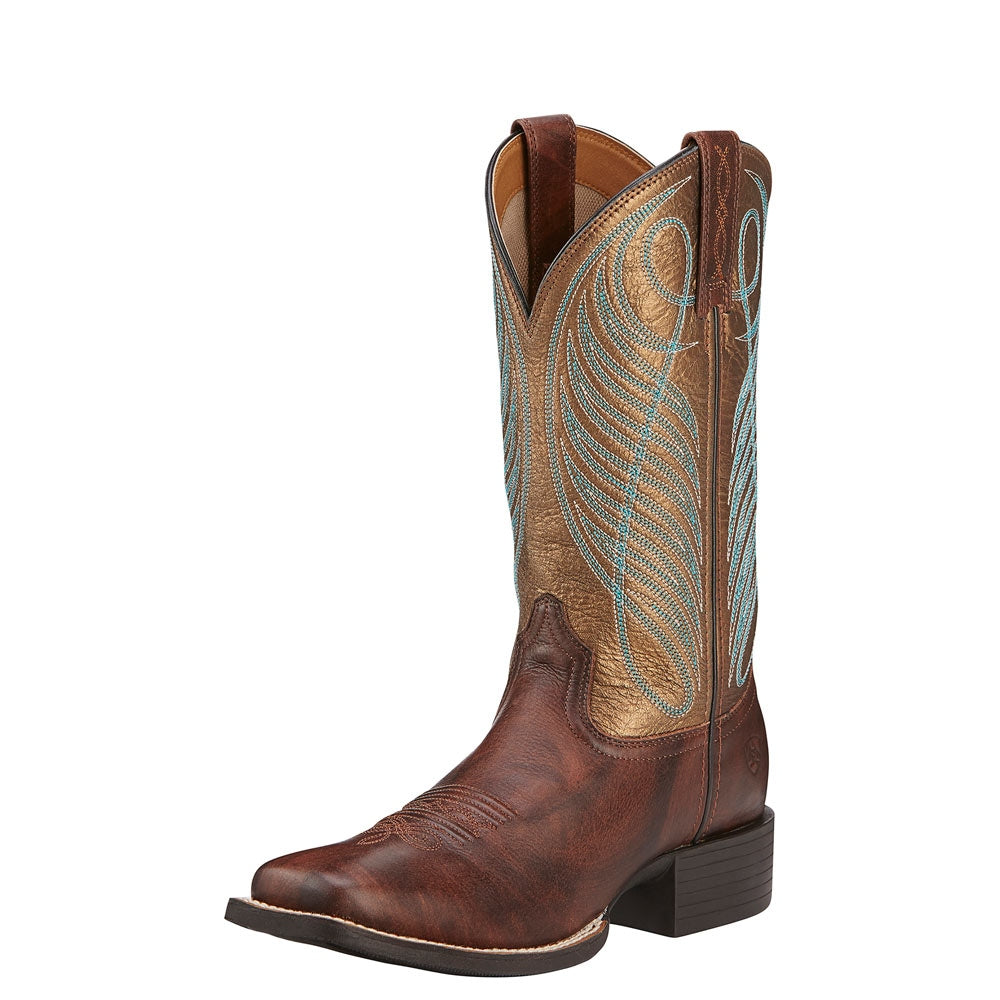 Ariat Womens Round Up Wide Square Toe Boots