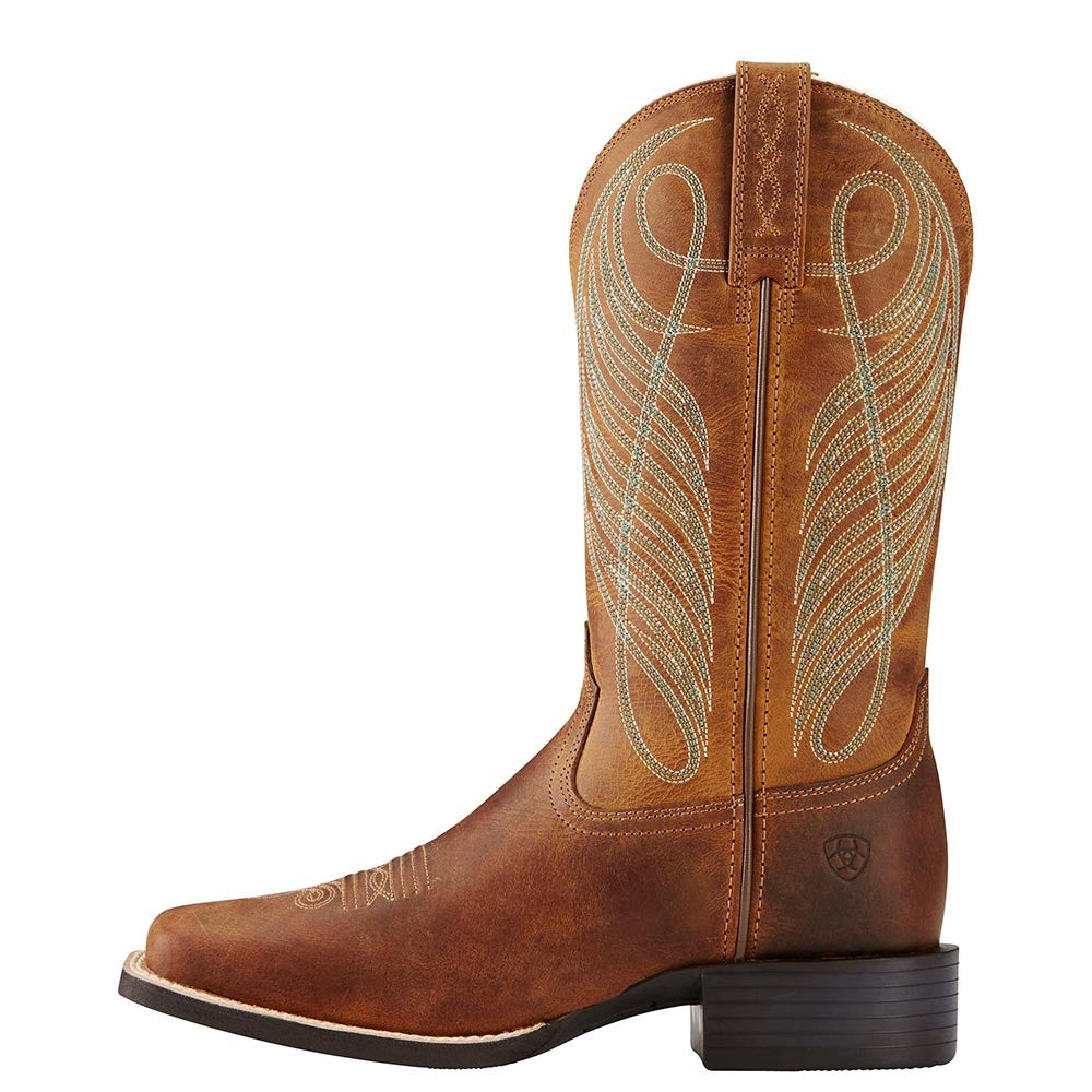 Ariat Womens Round Up Wide Square Toe Western Boots - 10018528