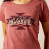 Ariat Womens SW Logo Landscape T-Shirt Red Clay Heather - 10063763