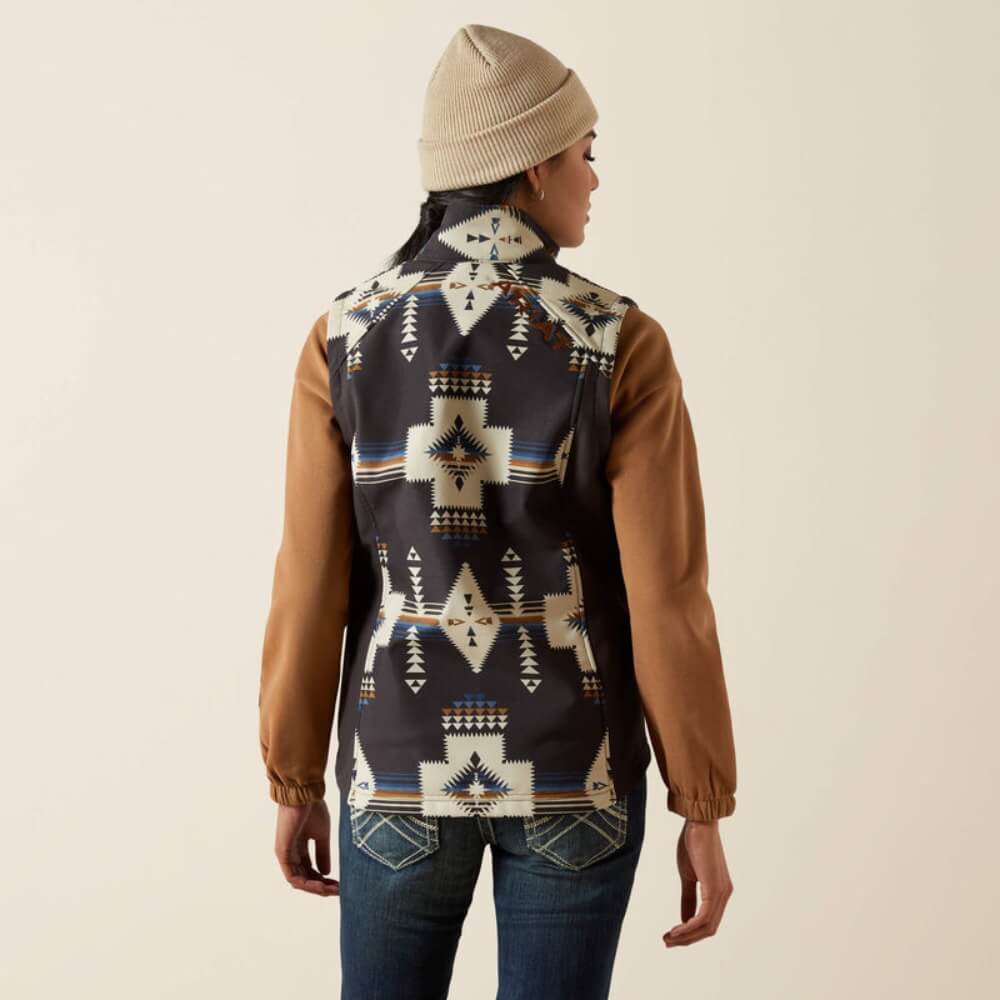 Ariat Womens Logo Softshell Print Vest